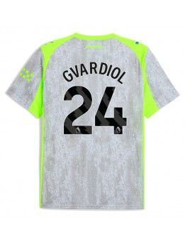 Muži Futbalové oblečenie Manchester City Josko Gvardiol #24 2025-26 Krátky Rukáv - Tretina